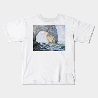 The Manneporte (Etretat) by Claude Monet Kids T-Shirt